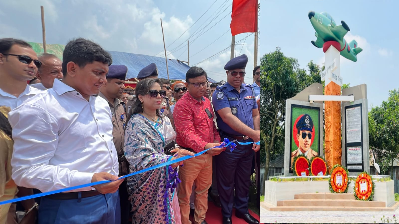 রায়পুরায় ফ্লাইট লেফটেন্যান্ট বীরশ্রেষ্ঠ মতিউর রহমানের স্মৃতি ম্যুরাল ‘বাংলার ঈগল’ উদ্বোধন